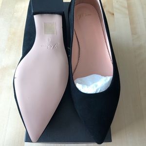 NWT black suede flats